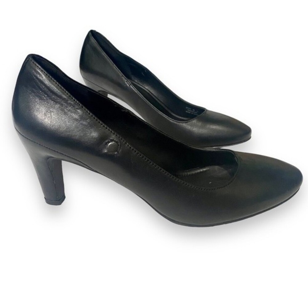 Ecco | Womens Black Leather Classic Comfort Pump Heels | Size 41 - Picture 3 of 11